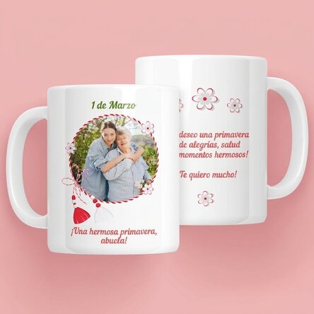 Taza personalizada con una foto y un texto