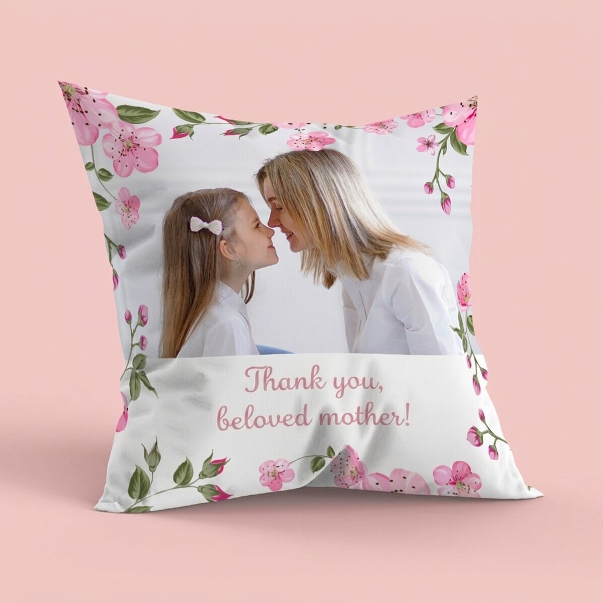 Cojín personalizado con foto y mensaje - Mi primavera