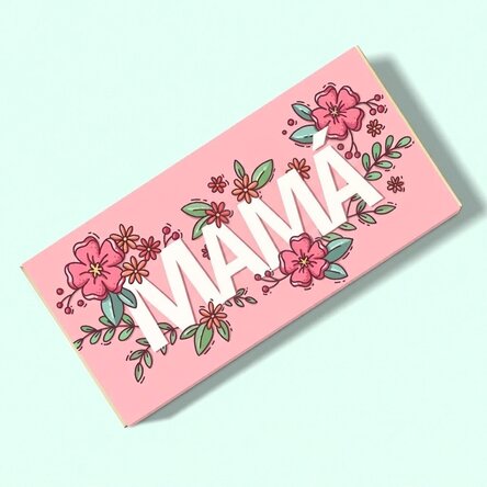 Chocolate personalizado con mensaje - Flores