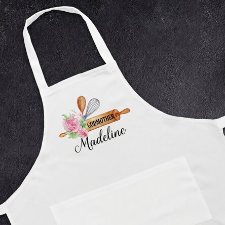 Personalised apron with text for nasa - Floral