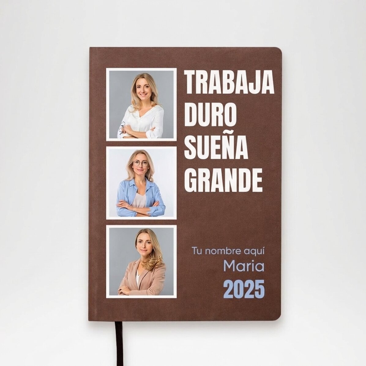 Agenda personalizada con 3 fotos y texto - Work