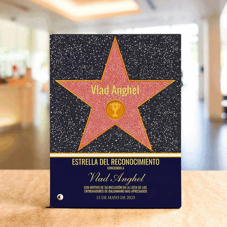 Marco de fotos de escritorio personalizado con mensaje - La estrella de la gratitud