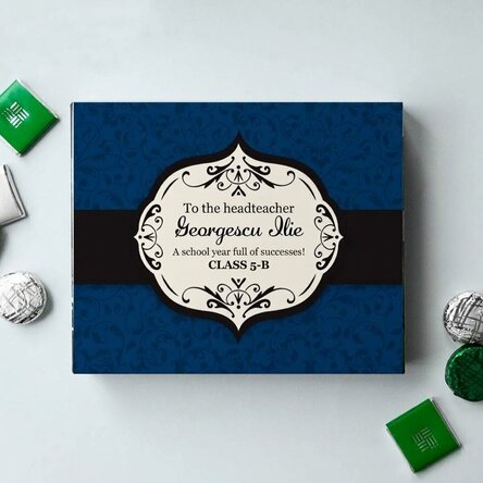 Personalised box of chocolates with a message for teachers