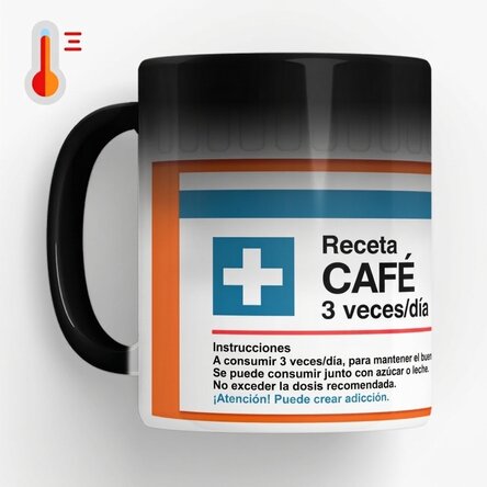 Taza termosensible personalizada con mensaje - Prescriptie