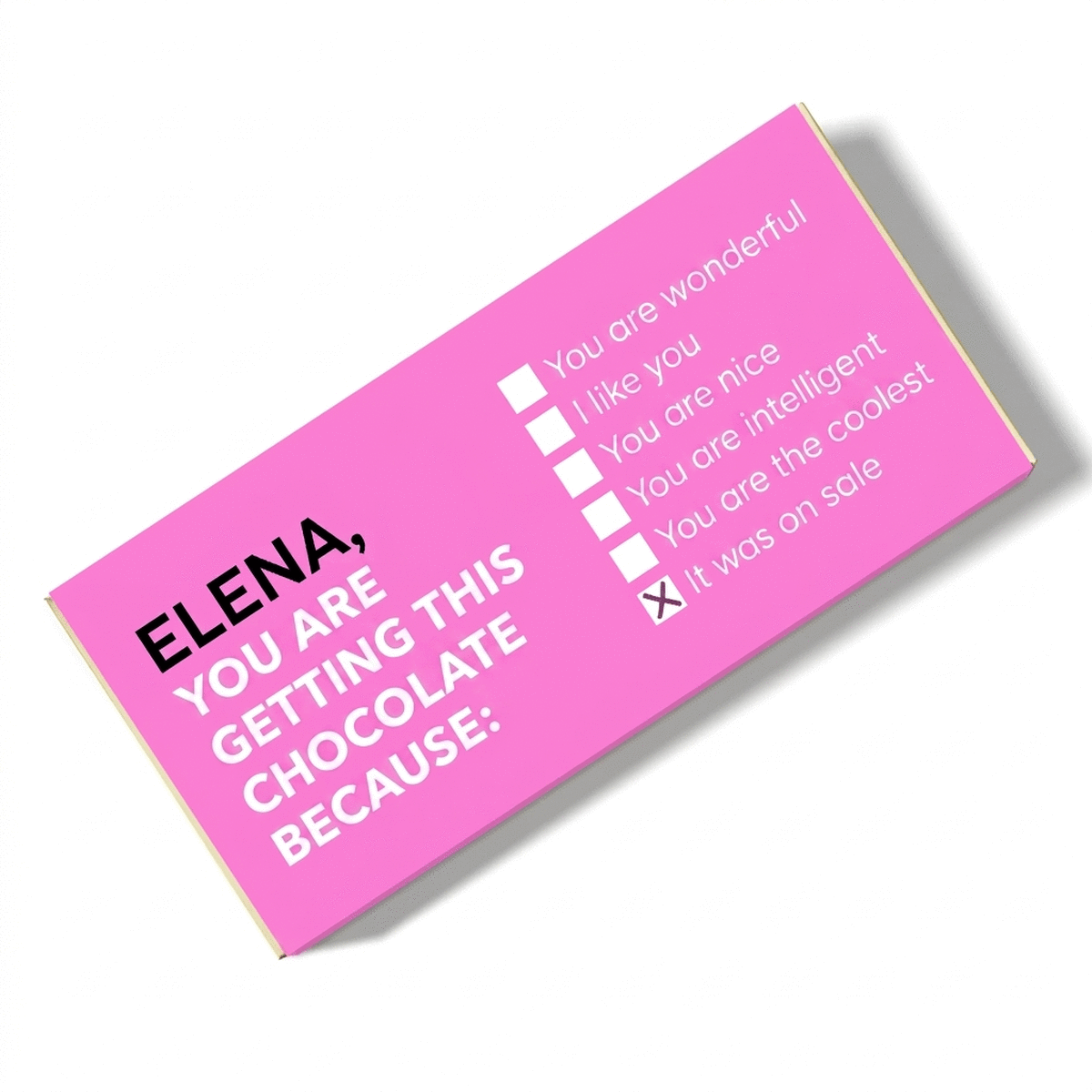 Chocolate personalizado con mensaje - Porque
