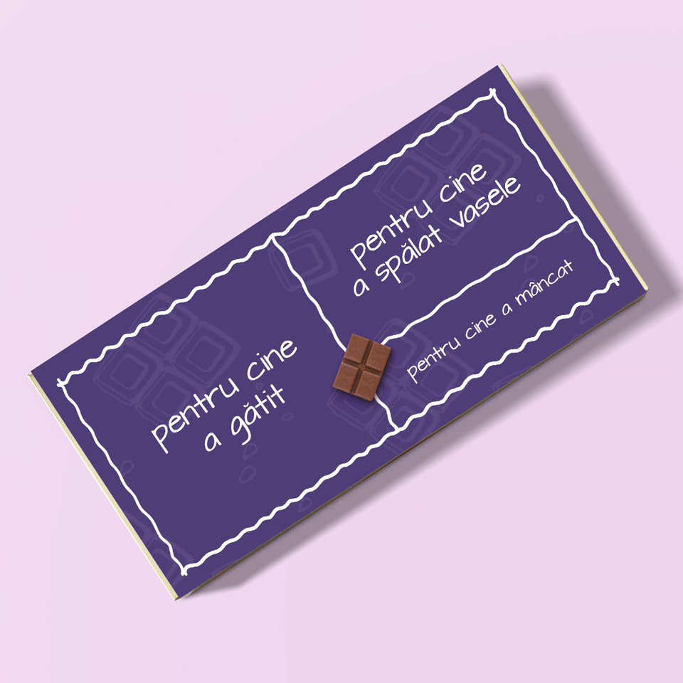 Chocolate personalizado con texto - Porciones