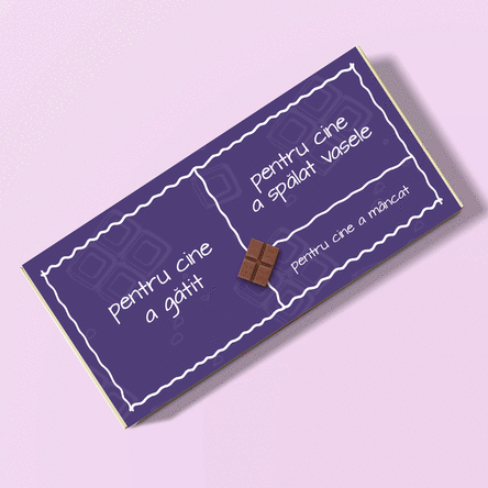 Personalised chocolate with text - Portions
