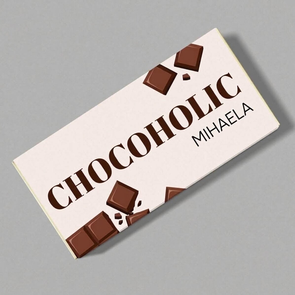 Chocolate personalizado con texto - Chocoholic