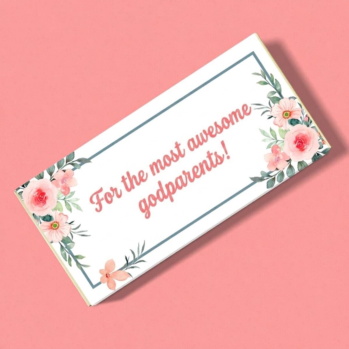 Chocolate personalizado con mensaje - Mensaje para los padrinos