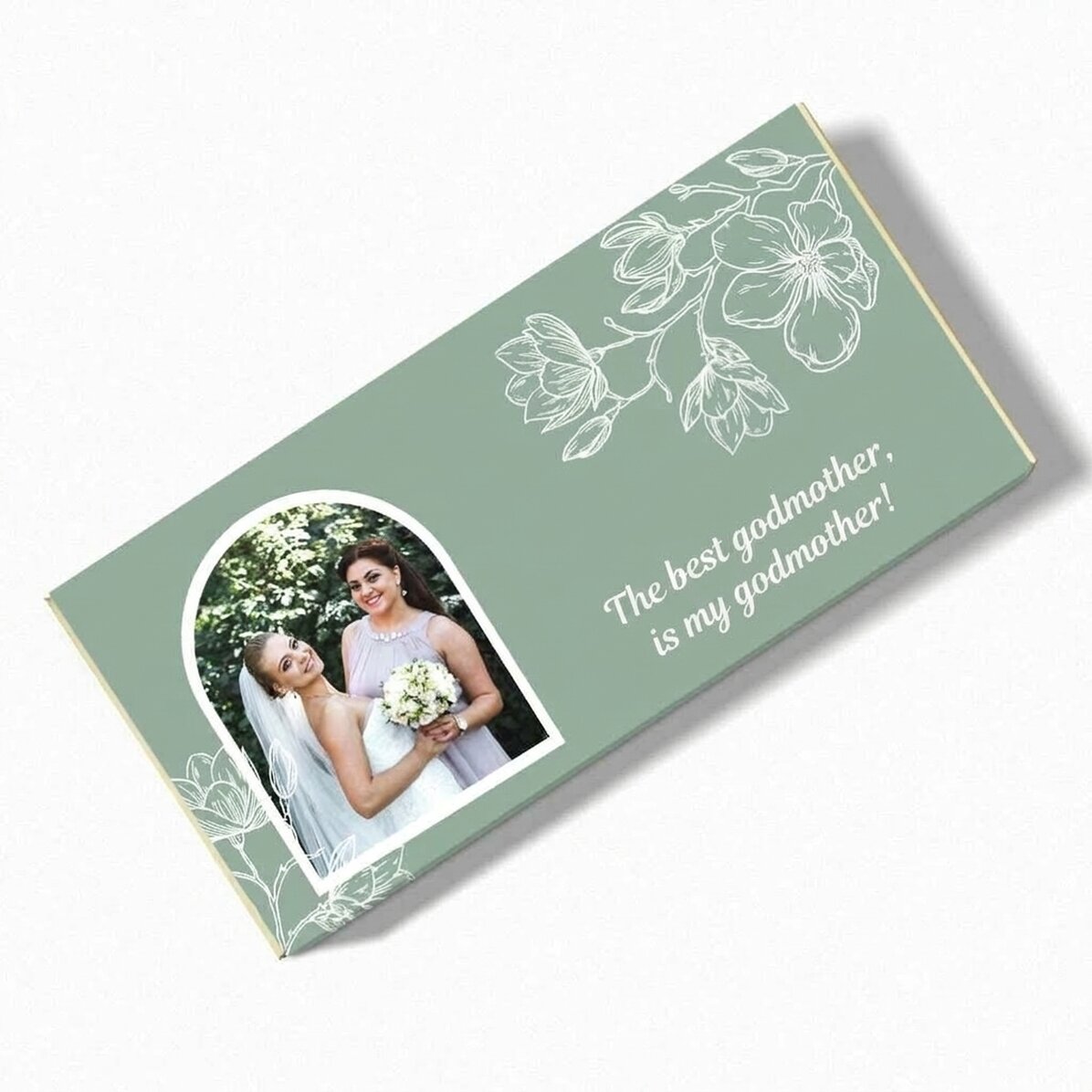 Chocolate personalizado con una foto y un mensaje - Flowers