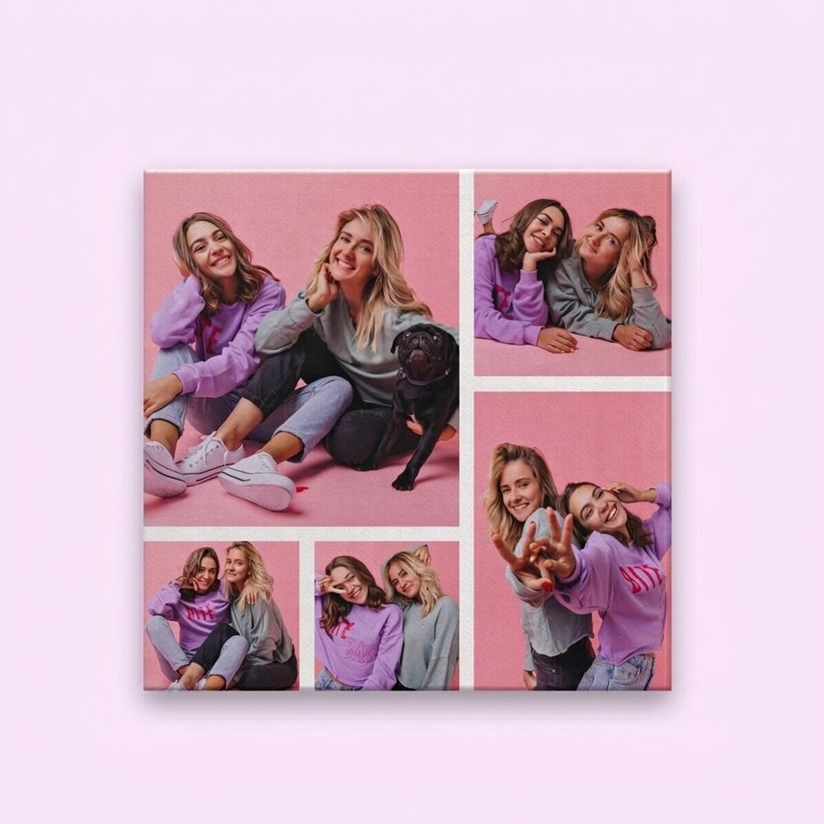 Cuadro de lienzo personalizado con 5 fotos