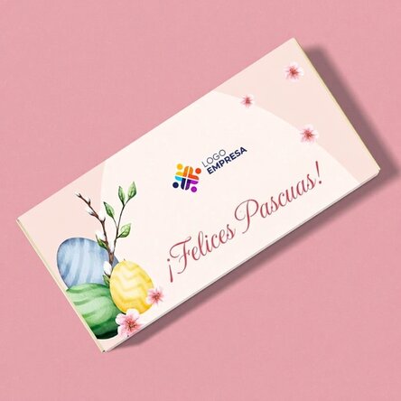 Chocolate personalizado con logotipo y mensaje - Pascua