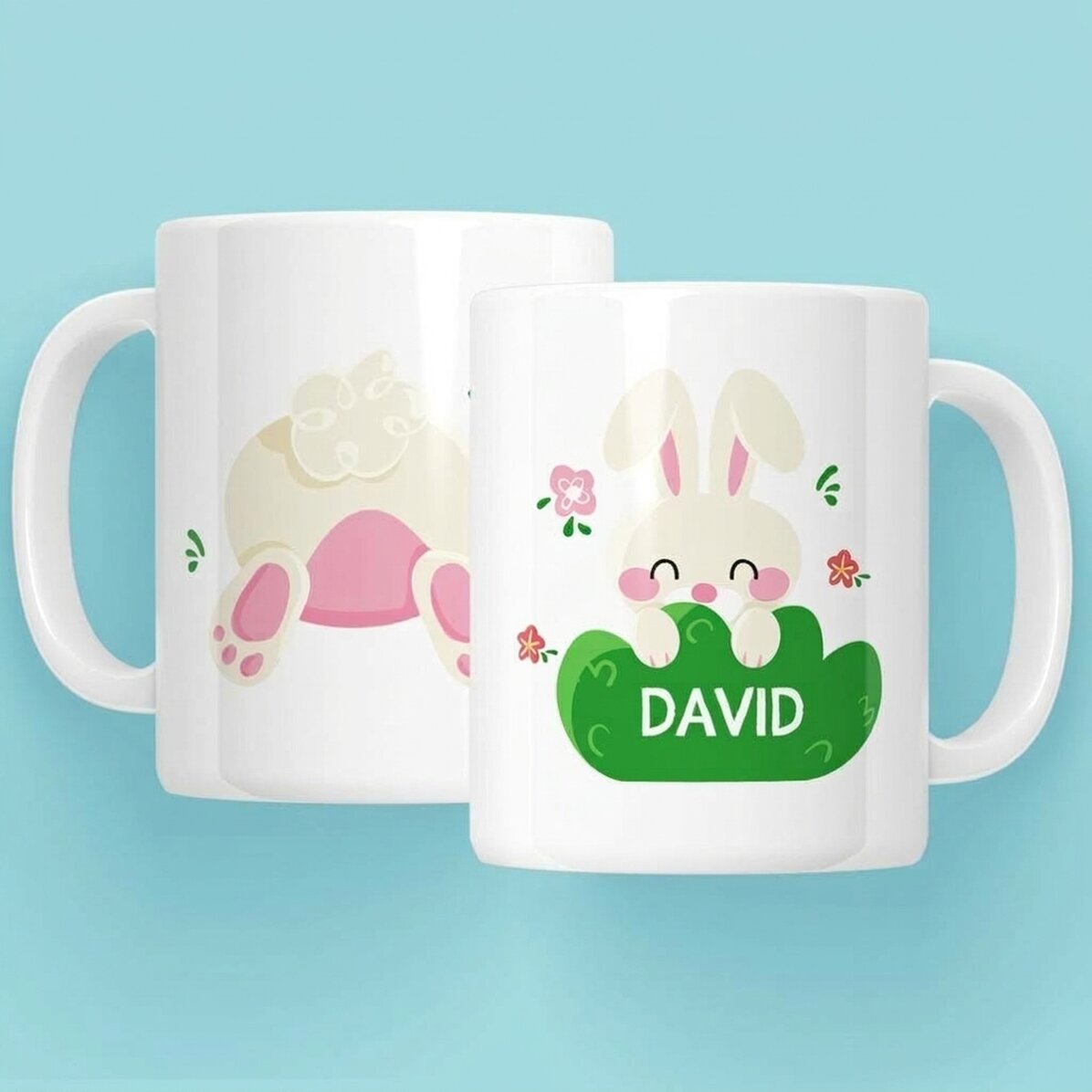 Taza personalizada con nombre - Cute bunny