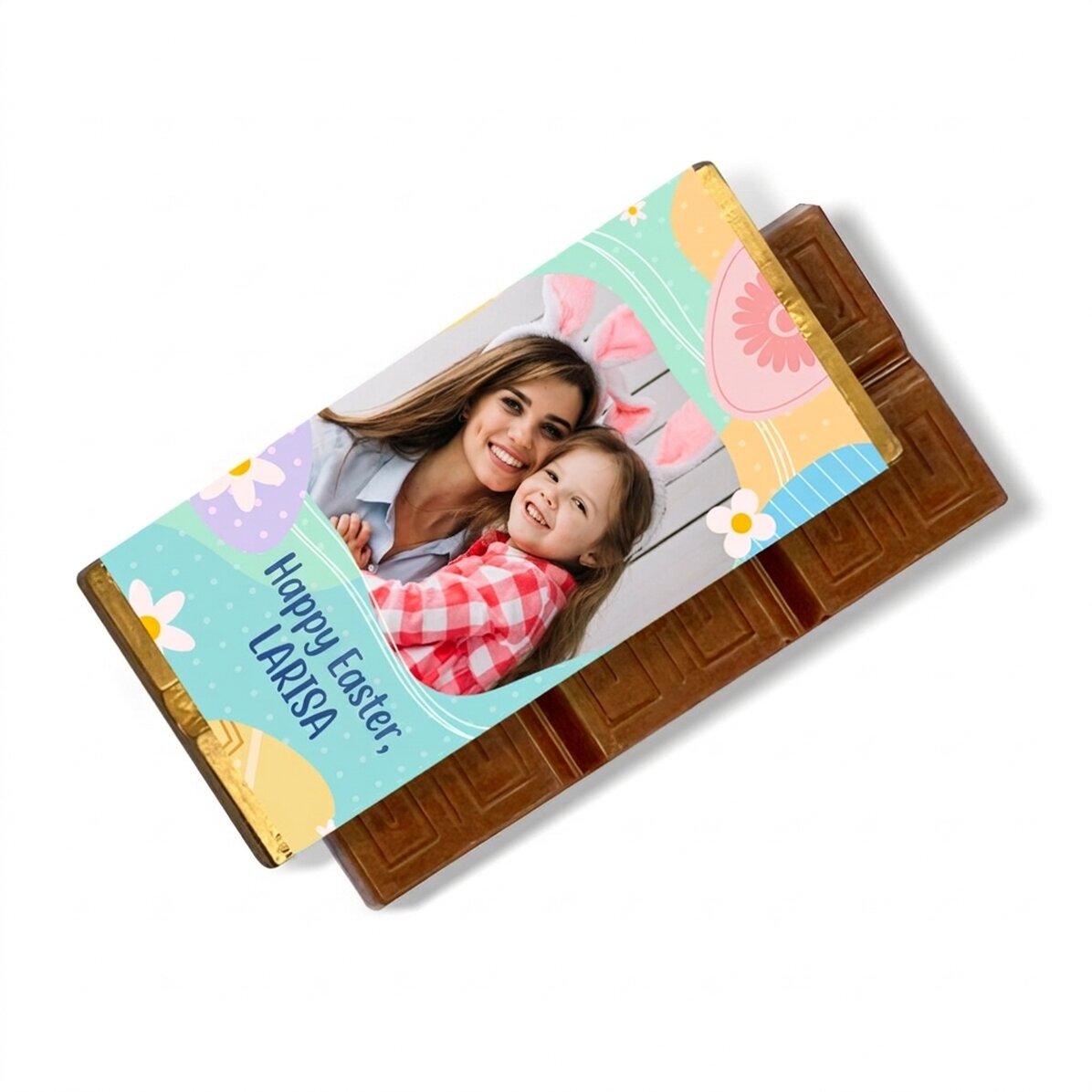 Mini tableta de chocolate personalizada con mensaje y foto: un dulce regalo para Pascua