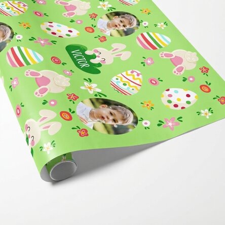 Papel de regalo personalizado con mensaje y foto - De Iepuras