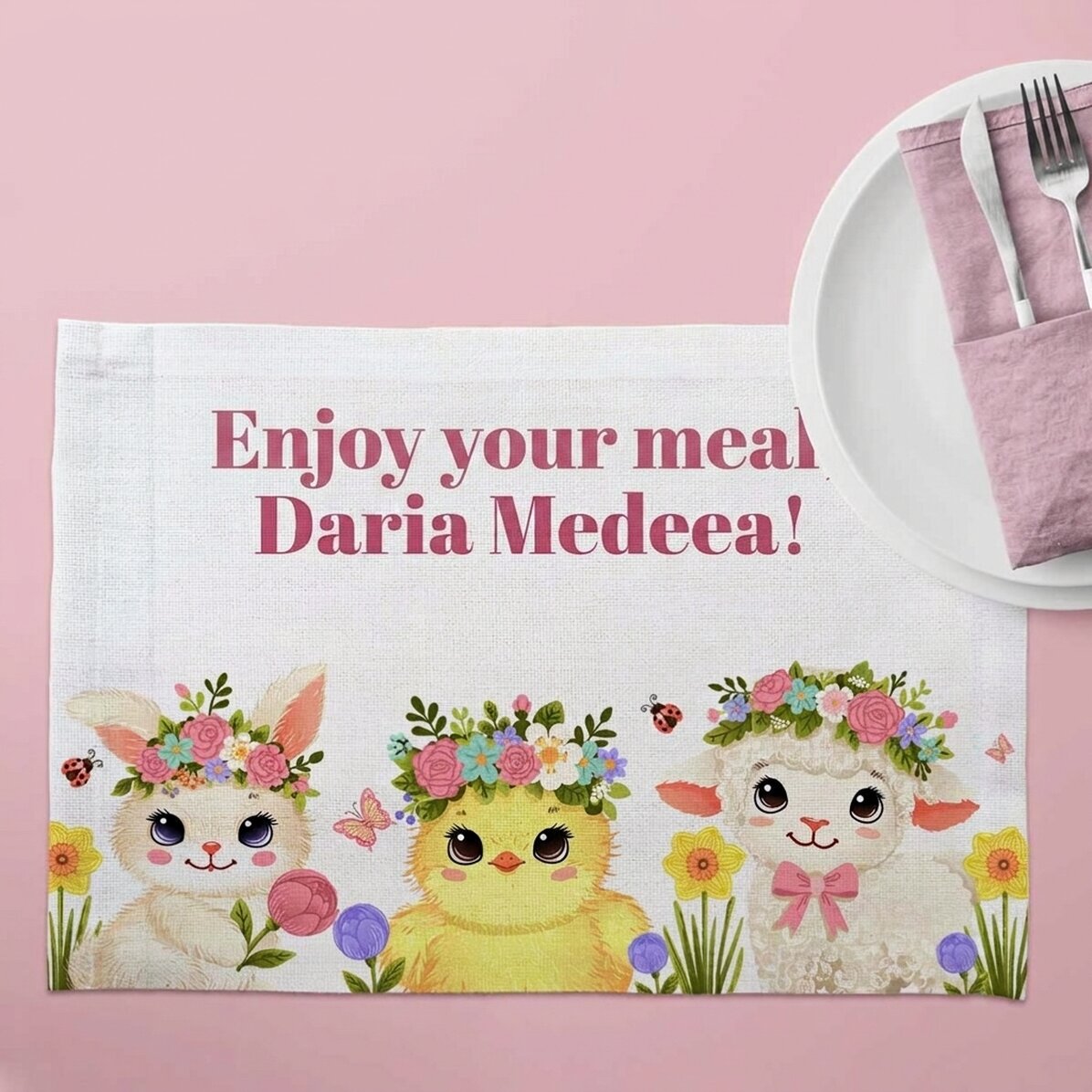 Soporte para plato personalizado con texto - Animalute