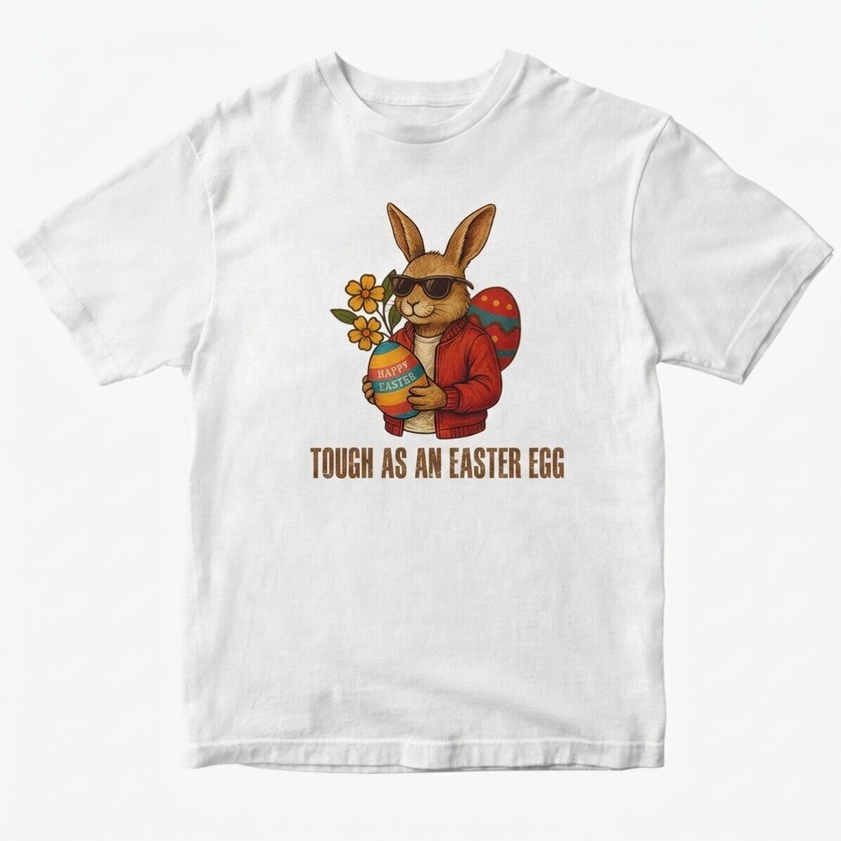 Camiseta de algodón personalizada para Pascua: Conejo molón