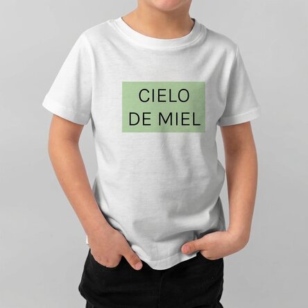 Camiseta de algodón para niños personalizada con mensaje - Hunny Bunny