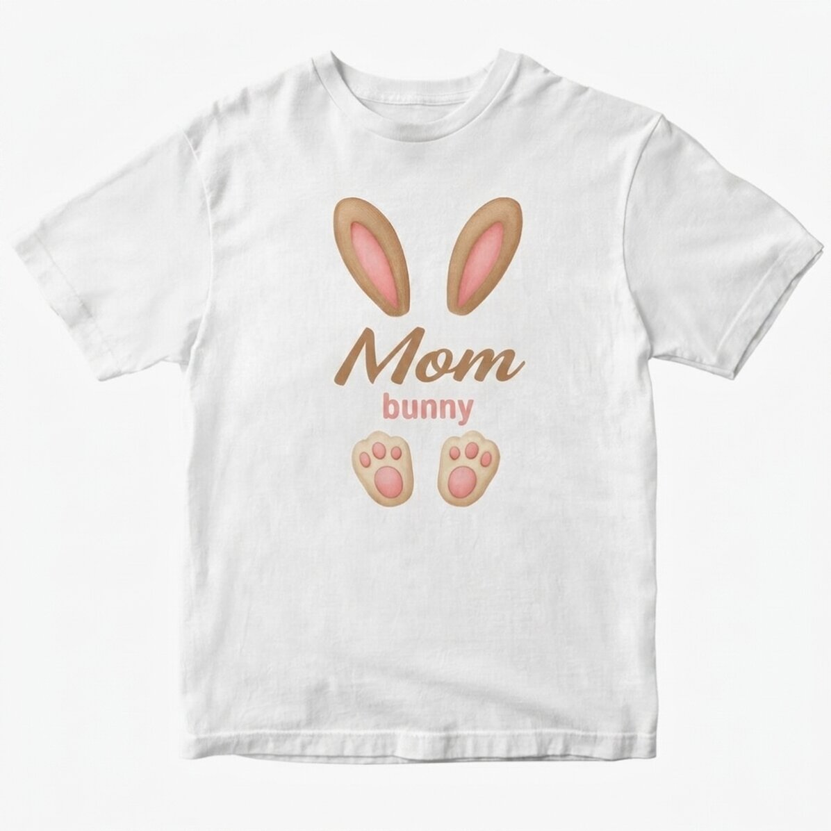 Camiseta de algodón personalizada para Pascua - Orejas de conejito