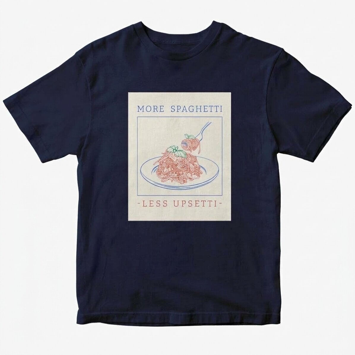 Camiseta de algodón personalizada con texto - Spaghetti