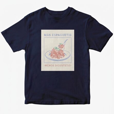 Camiseta de algodón personalizada con texto - Spaghetti