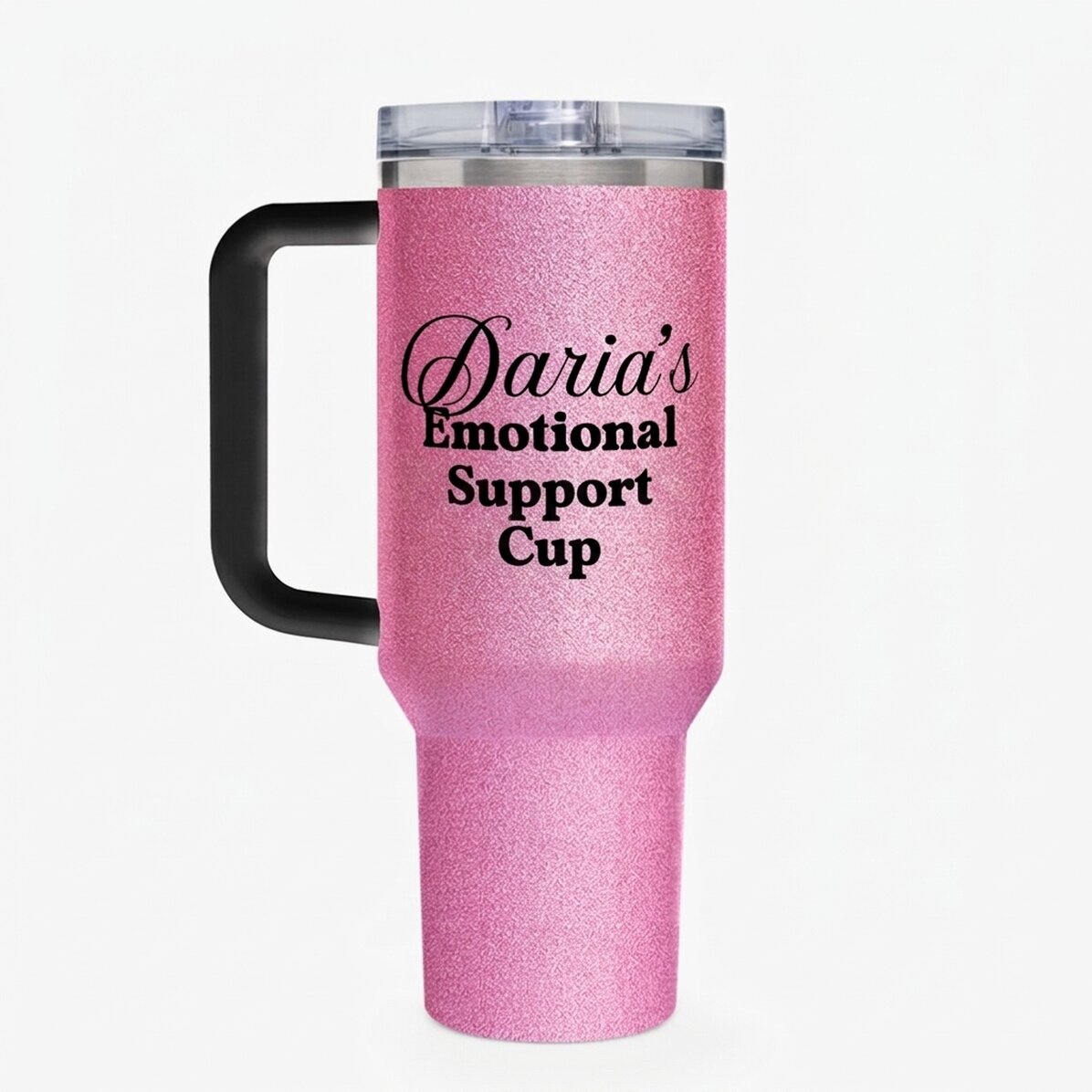 Taza termo con asa y pajita personalizada - Emotional Support