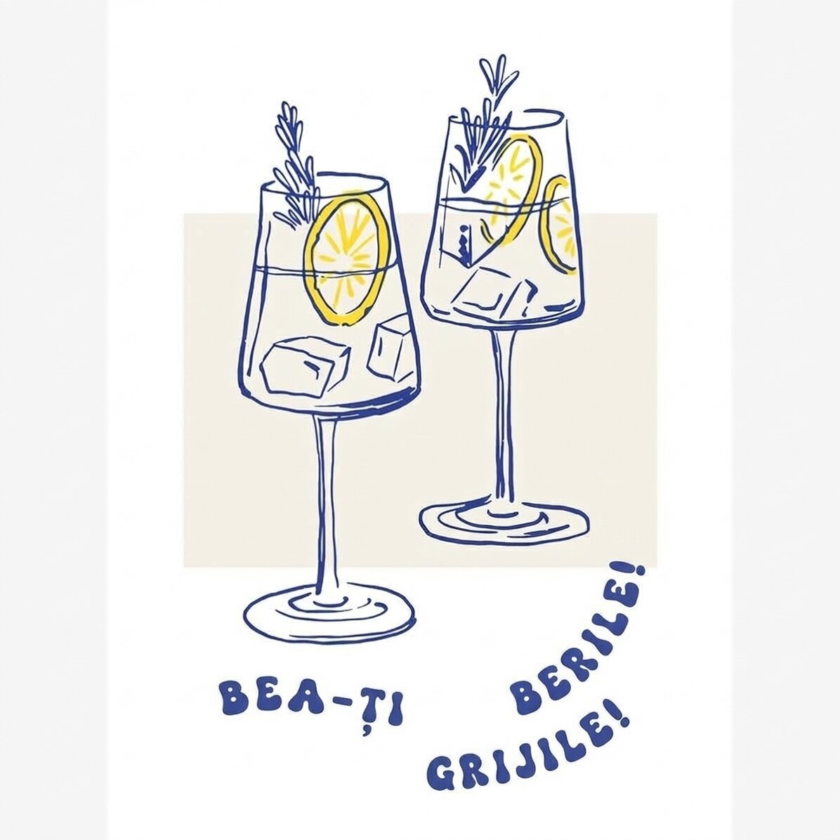 Cartel «Drink away»