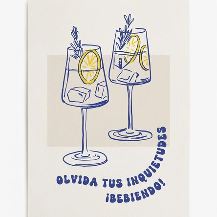 Cartel «Drink away»
