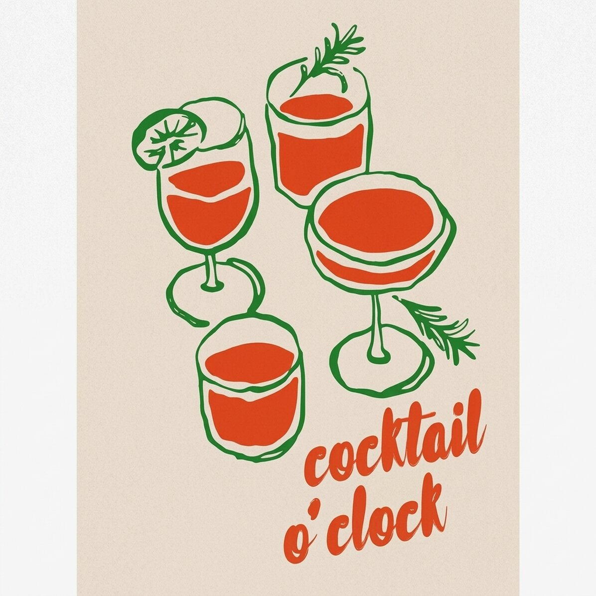 Cartel «Cocktail o
