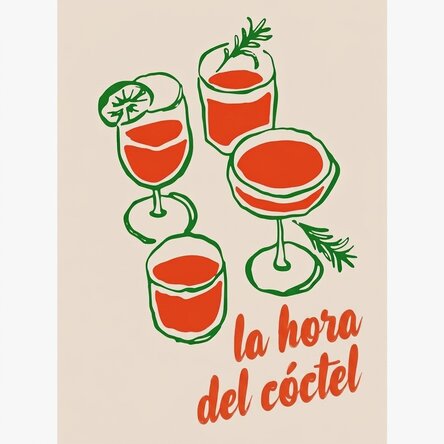 Cartel «Cocktail o'clock»