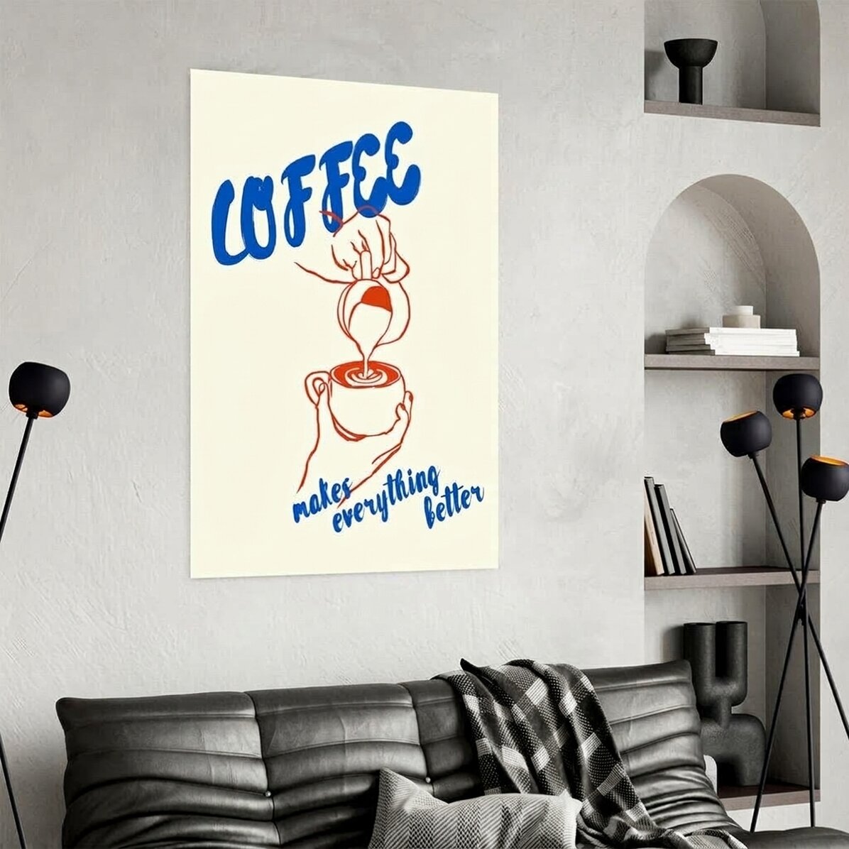 Cartel: «El café lo mejora todo»