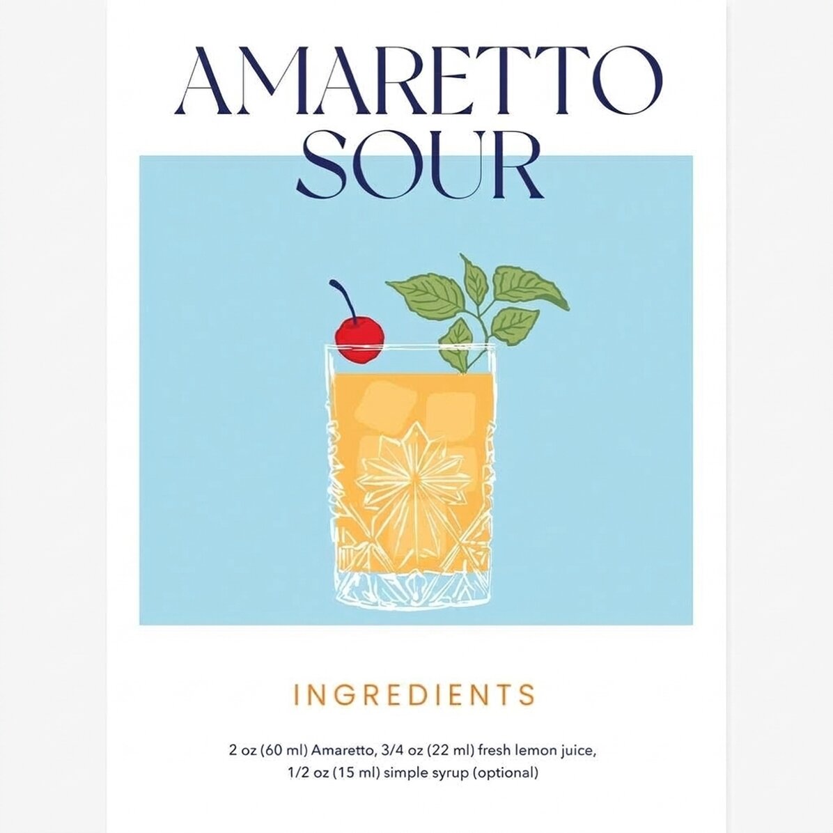 Cartel de Amaretto Sour