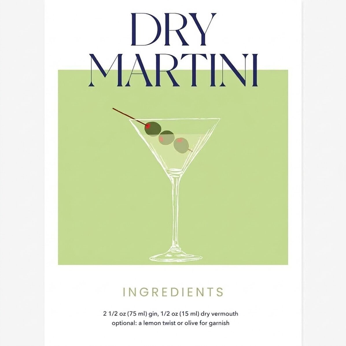 Cartel de Dry Martini
