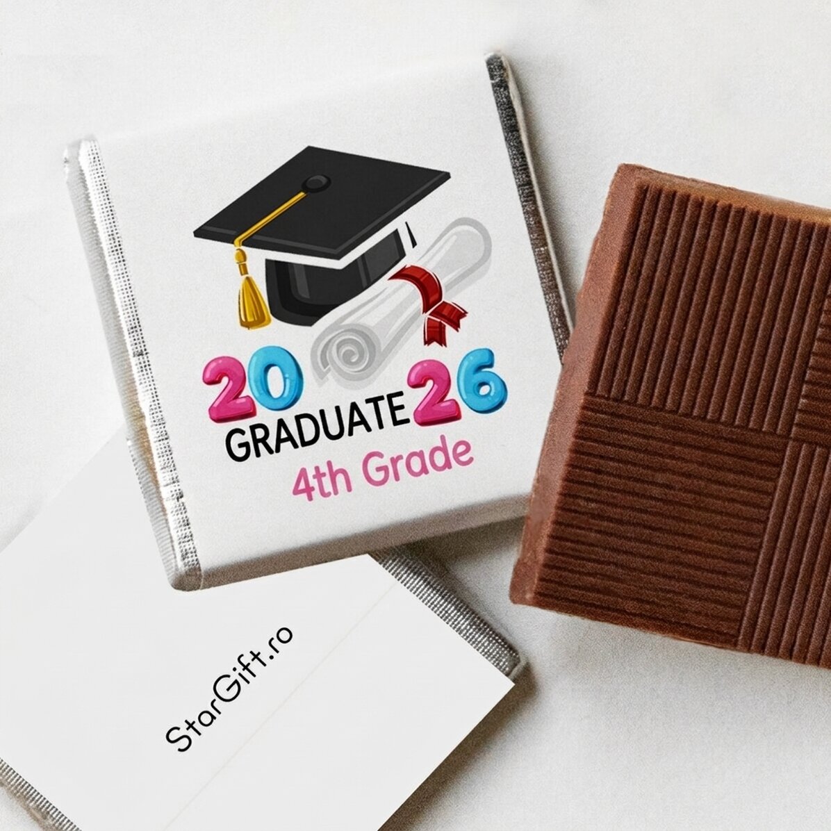 Mini tableta de chocolate personalizada con texto: «Soy graduado»