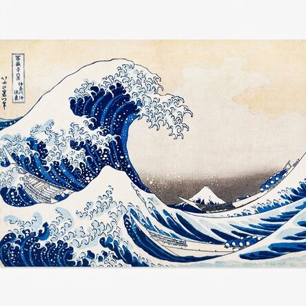Póster apaisado - Katsushika Hokusai - La gran ola de Kanagawa, 1831