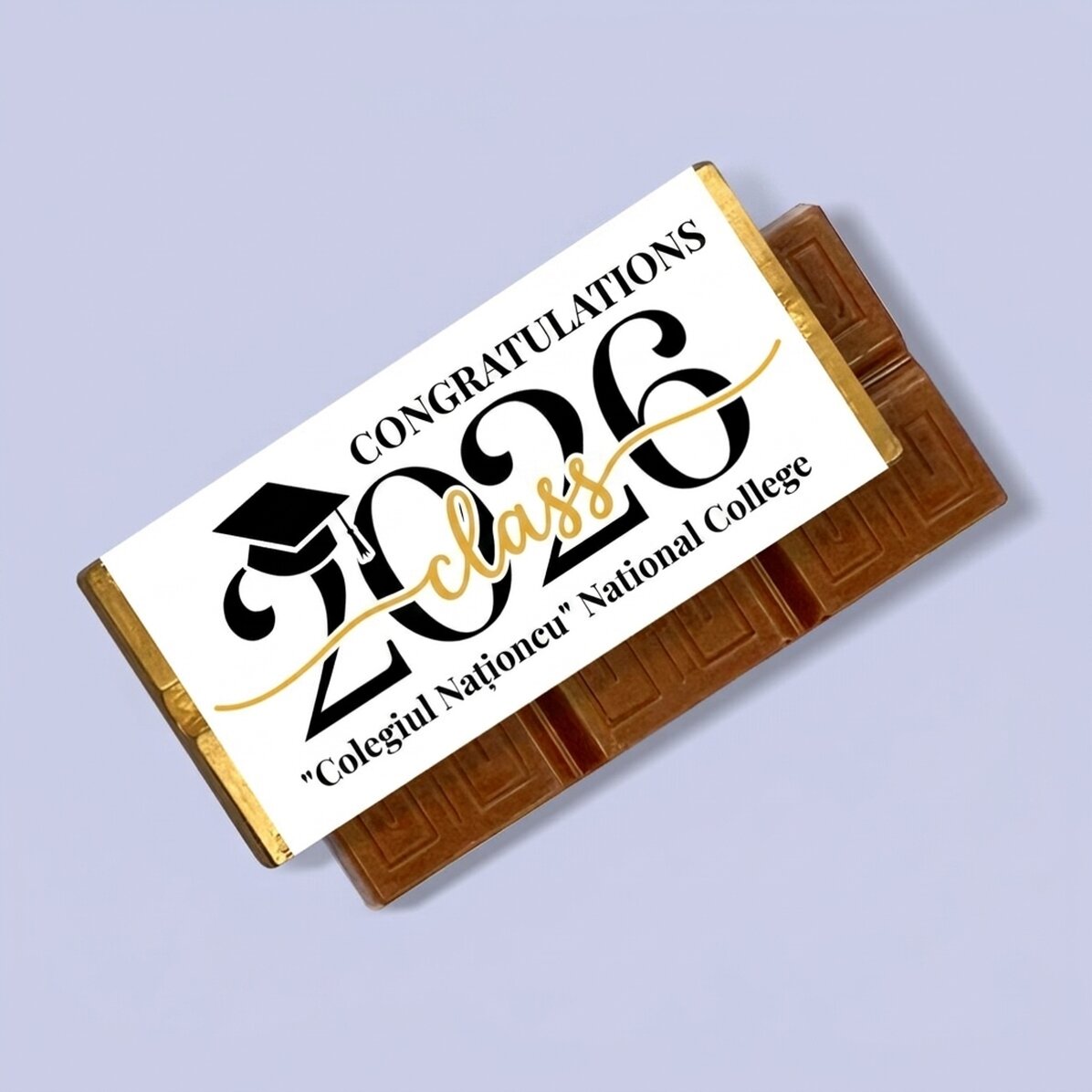 Mini tableta de chocolate personalizada con mensaje y año - Felicidades por la graduación