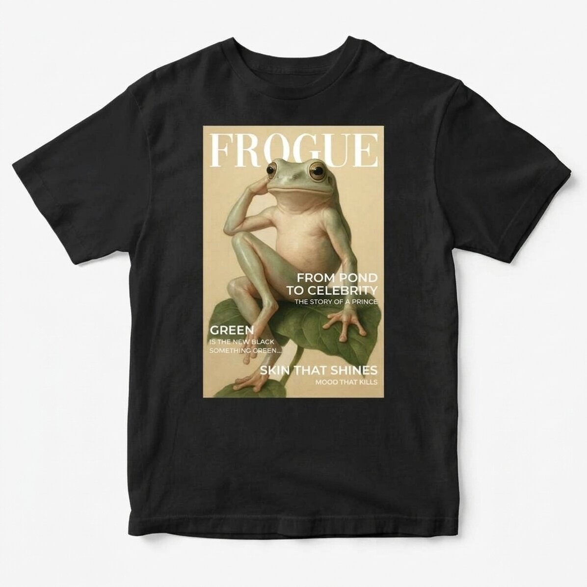 Camiseta de algodón personalizada con texto - Frogue