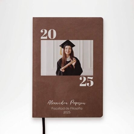 Agenda personalizada con foto y mensaje - Graduación