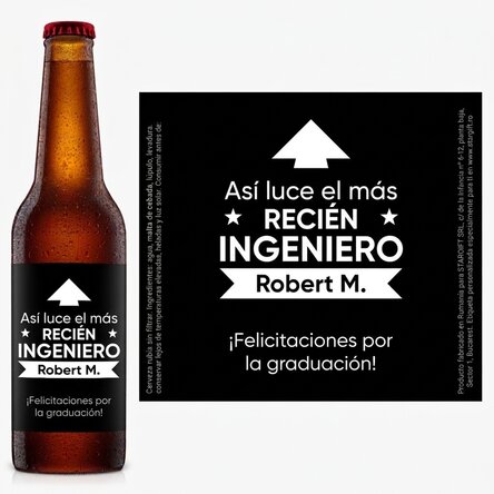 Cerveza personalizada con mensaje: así es como se ve