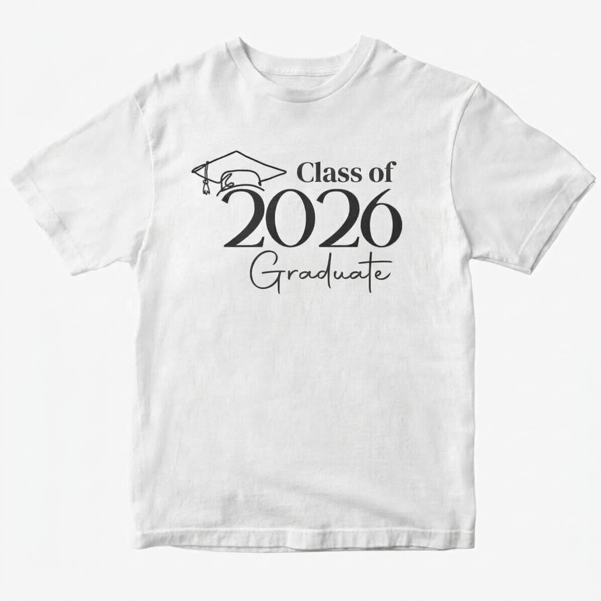 Camiseta de algodón personalizada con texto - Graduación
