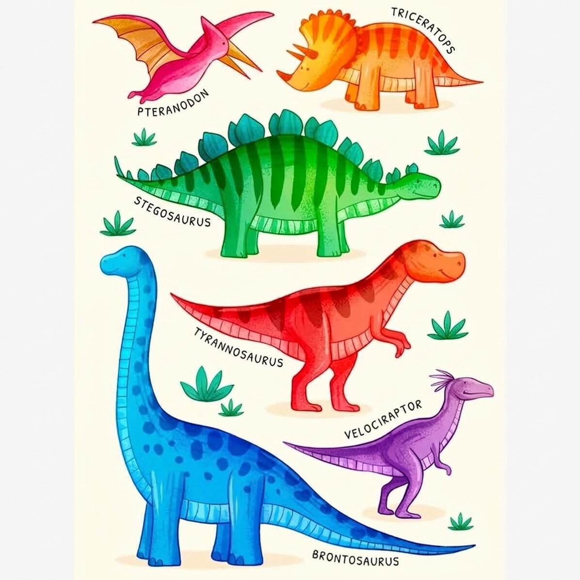 Póster de dinosaurios