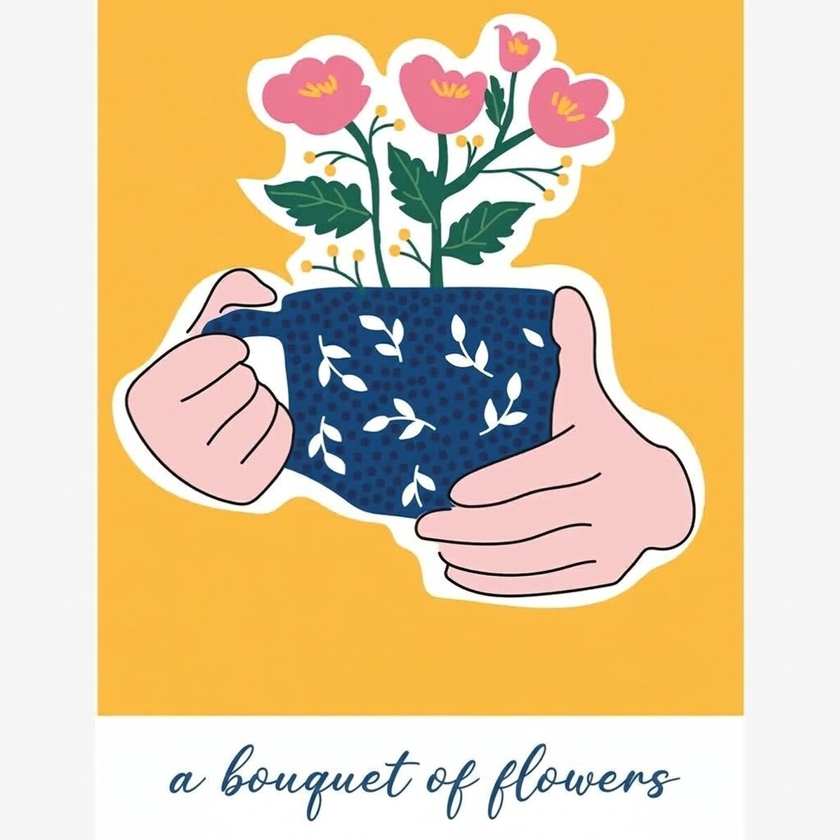 Póster «Una taza de flores»