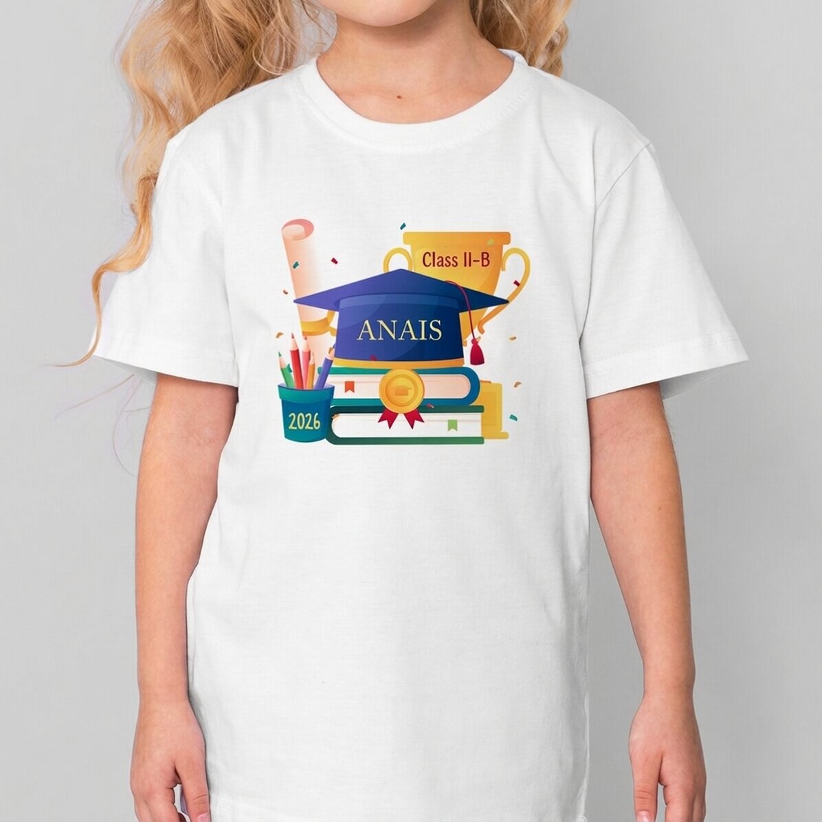 Camiseta de algodón para niños personalizada con texto - Absolventa