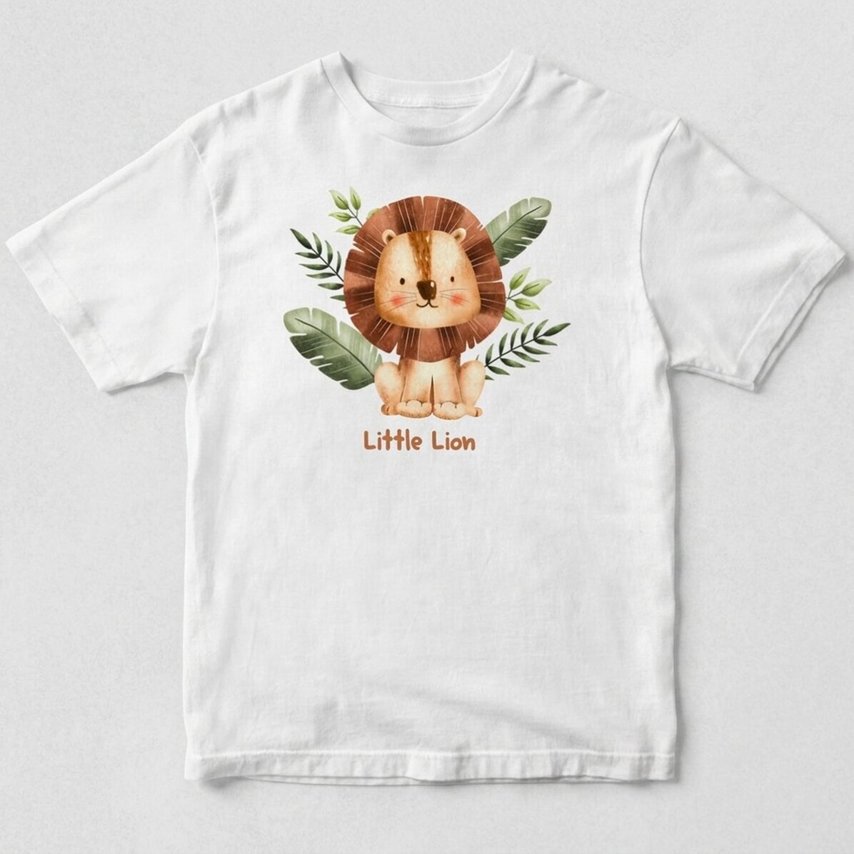 Camiseta de algodón personalizada para niños - Little Lion