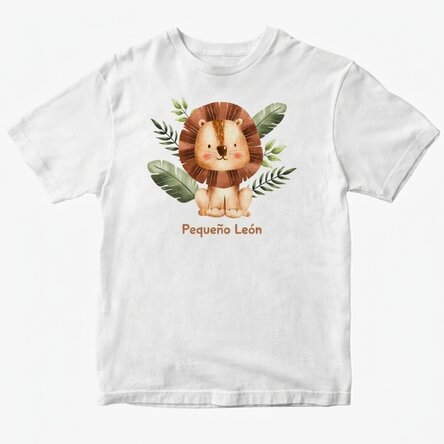 Camiseta de algodón personalizada para niños - Little Lion