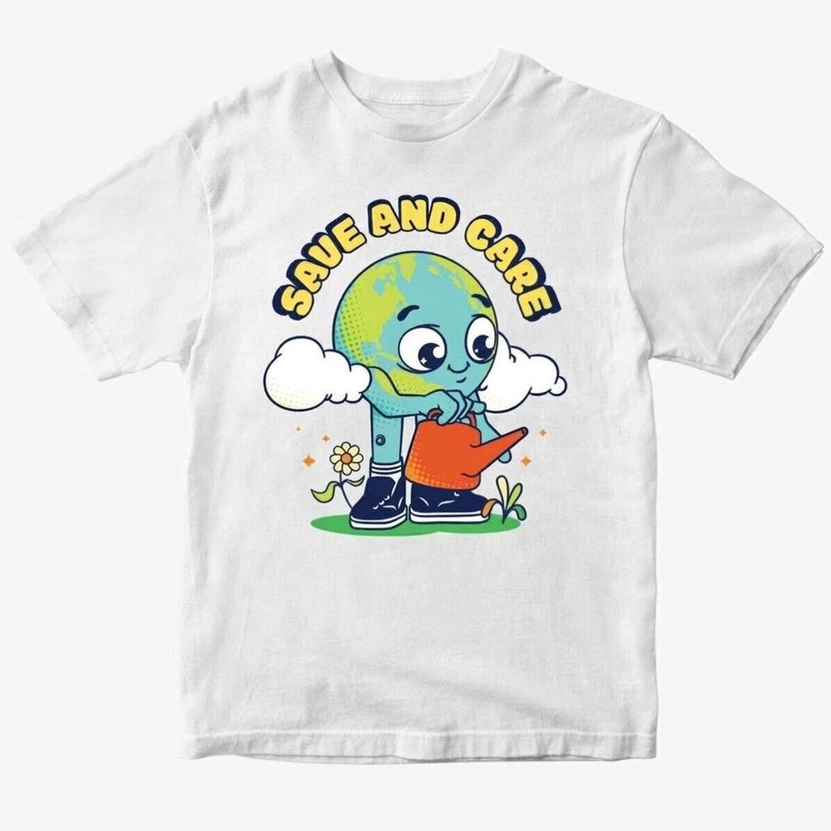 Camiseta de algodón personalizada para niños - Save and care