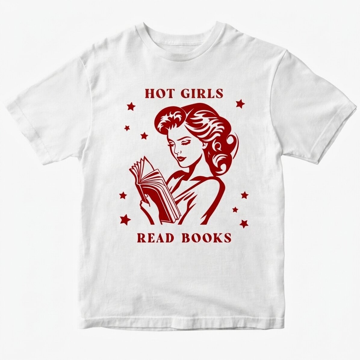 Camiseta de algodón personalizada - Las chicas guapas leen libros