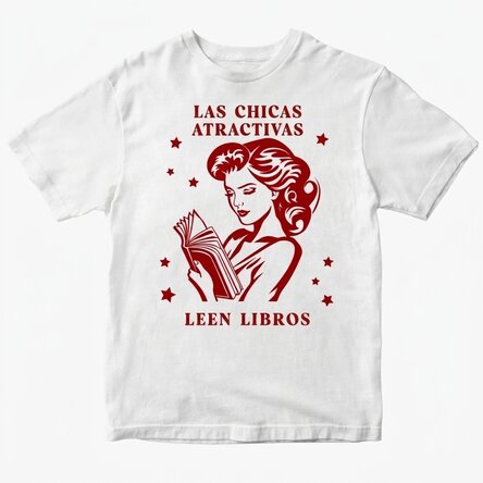 Camiseta de algodón personalizada - Las chicas guapas leen libros