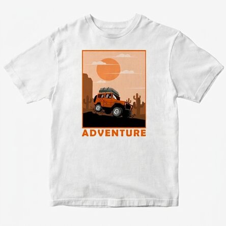 Personalised cotton T-shirt for children - Adventure