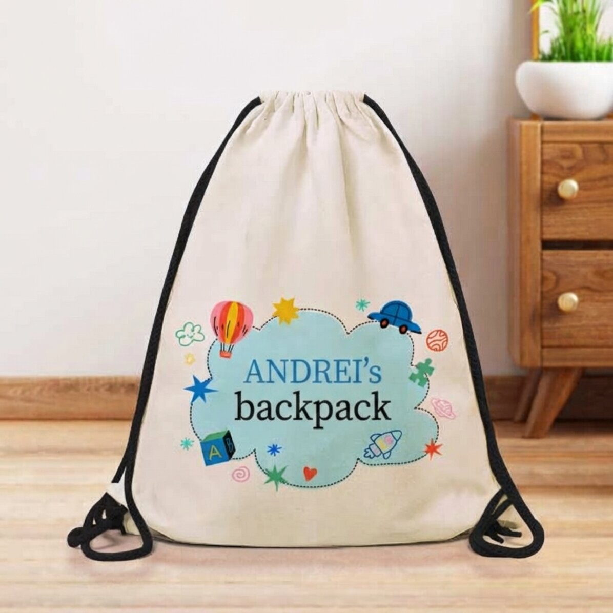 Mochila personalizada con texto - Nube